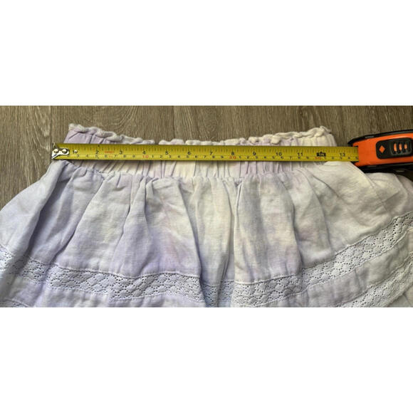 2 C&V Chelsea &‎ Violet Skirt Bundle S Tie-Dye Pink Purple Linen Lace Tiered - Picture 14 of 14